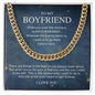 To My Boyfriend Cuban Chain Necklace *h22
