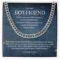 To My Boyfriend Cuban Chain Necklace *h22