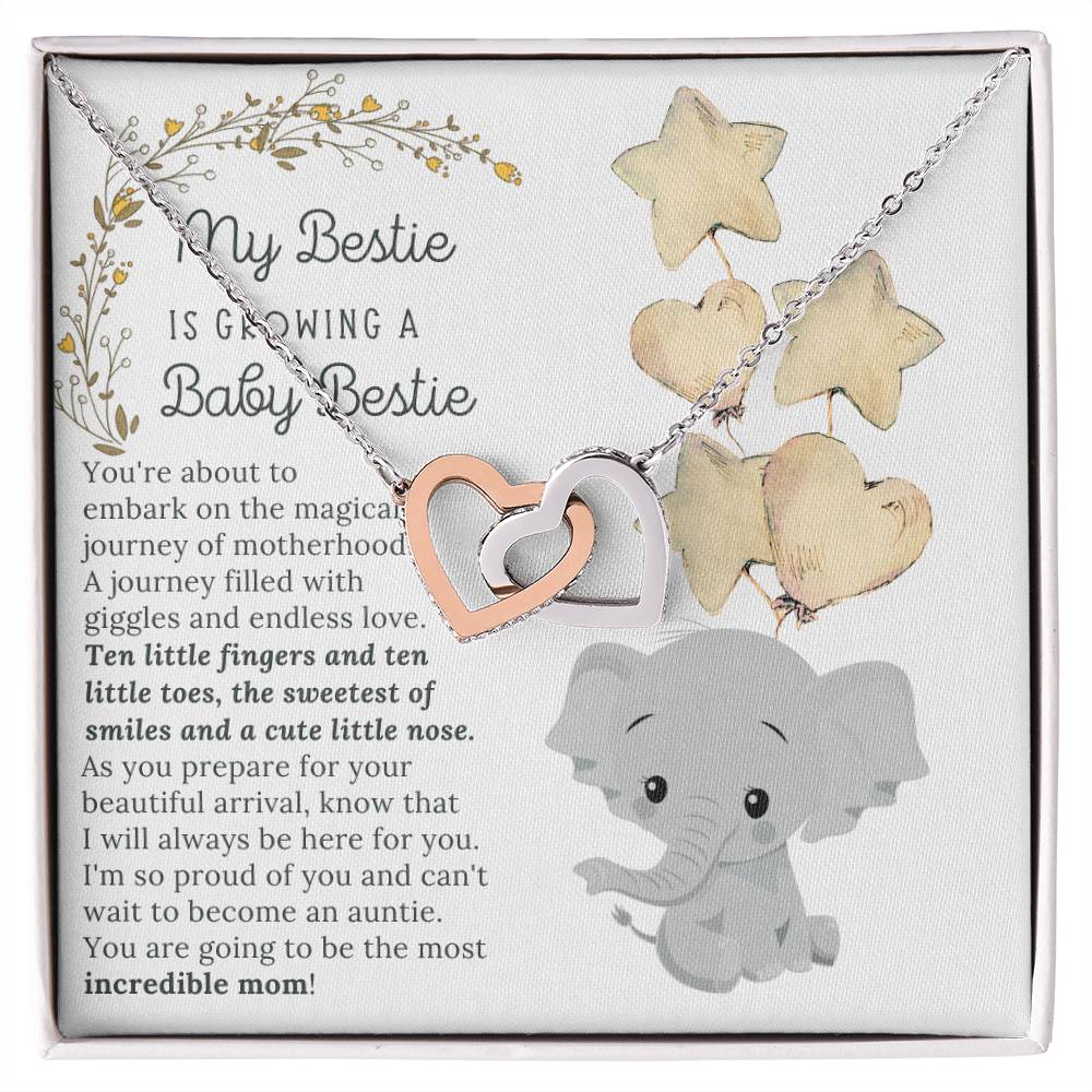 Baby Bestie Interlocking Hearts Necklace