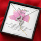 To My Boyfriend's Mom - Pink Rose Necklace *bf23