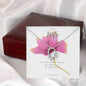 To My Wife Necklace - Pink Rose