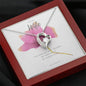 To My Wife Necklace - Pink Rose