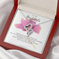 To My Boyfriend's Mom - Pink Rose Necklace *bf23