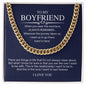 To My Boyfriend Cuban Chain Necklace *h20