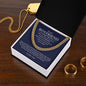 To My Boyfriend Cuban Chain Necklace *h20