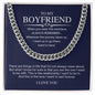 To My Boyfriend Cuban Chain Necklace *h20