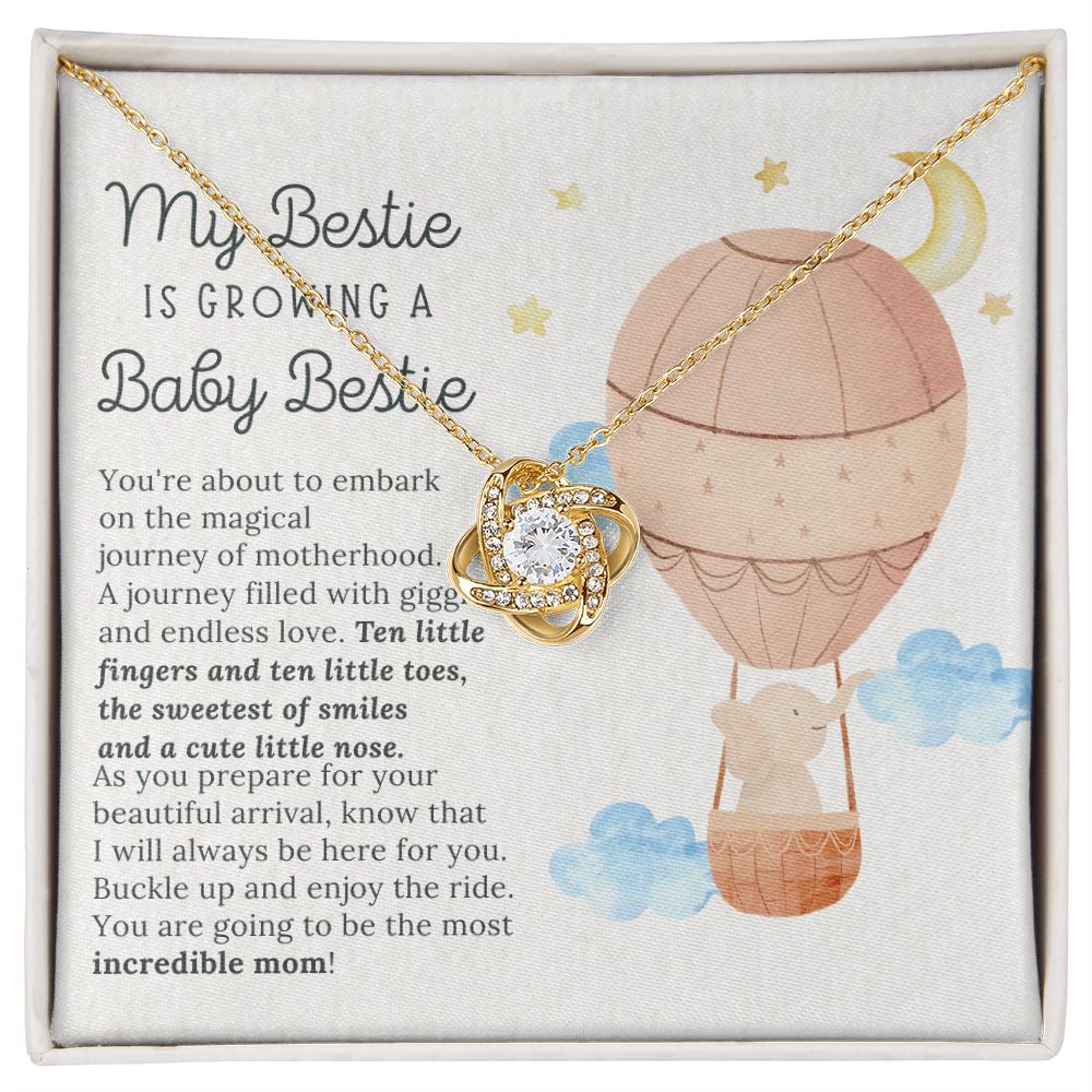 Baby Bestie Elephant Love Knot Necklace