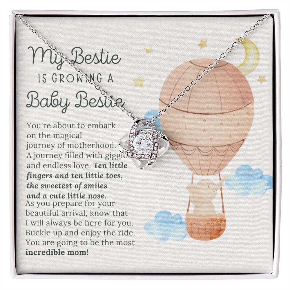 Baby Bestie Elephant Love Knot Necklace