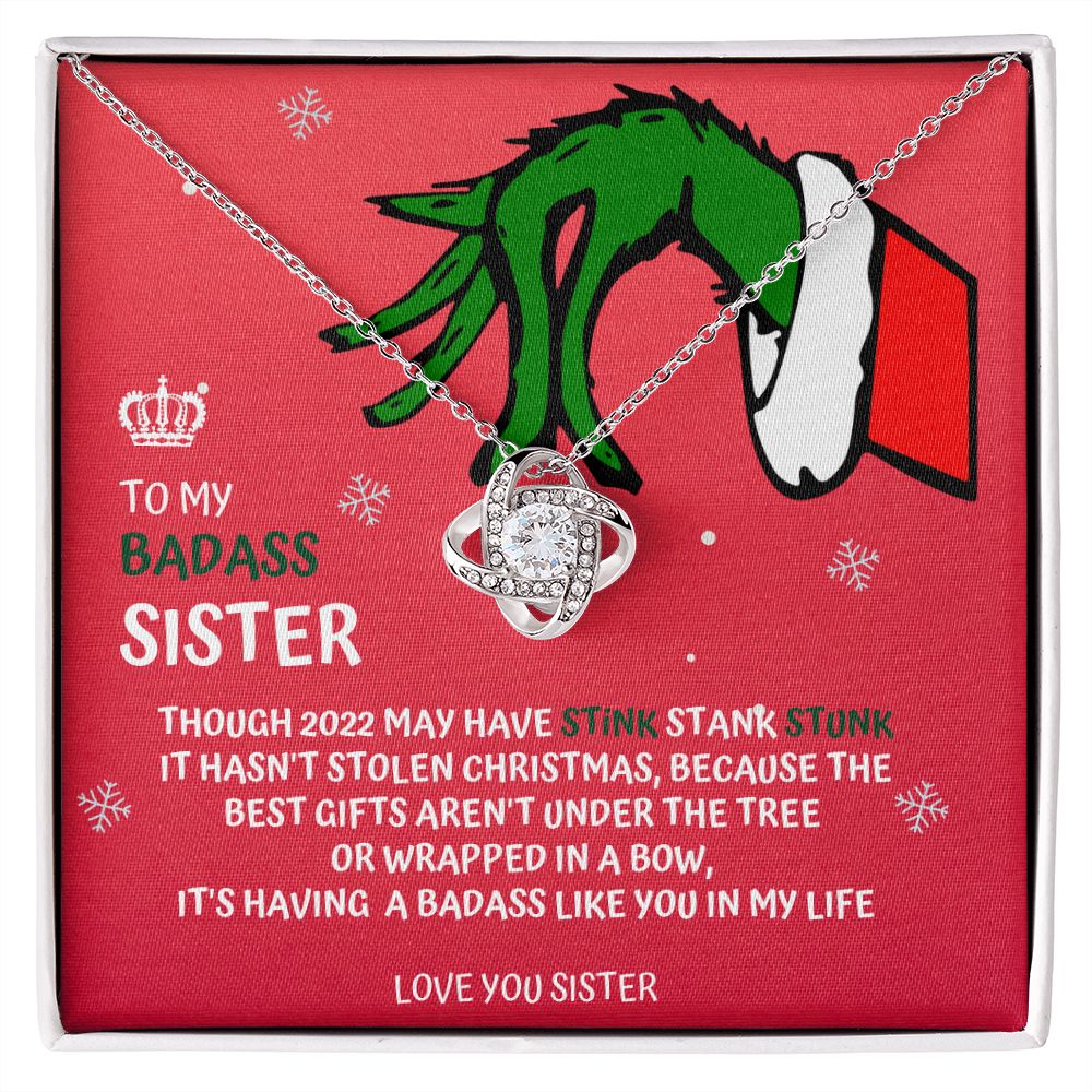 CUSTOM - Badass Sister Grinch Necklace Love Sonia Eddards