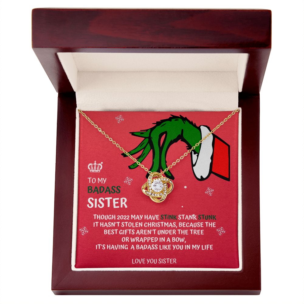 CUSTOM - Badass Sister Grinch Necklace Love Sonia Eddards