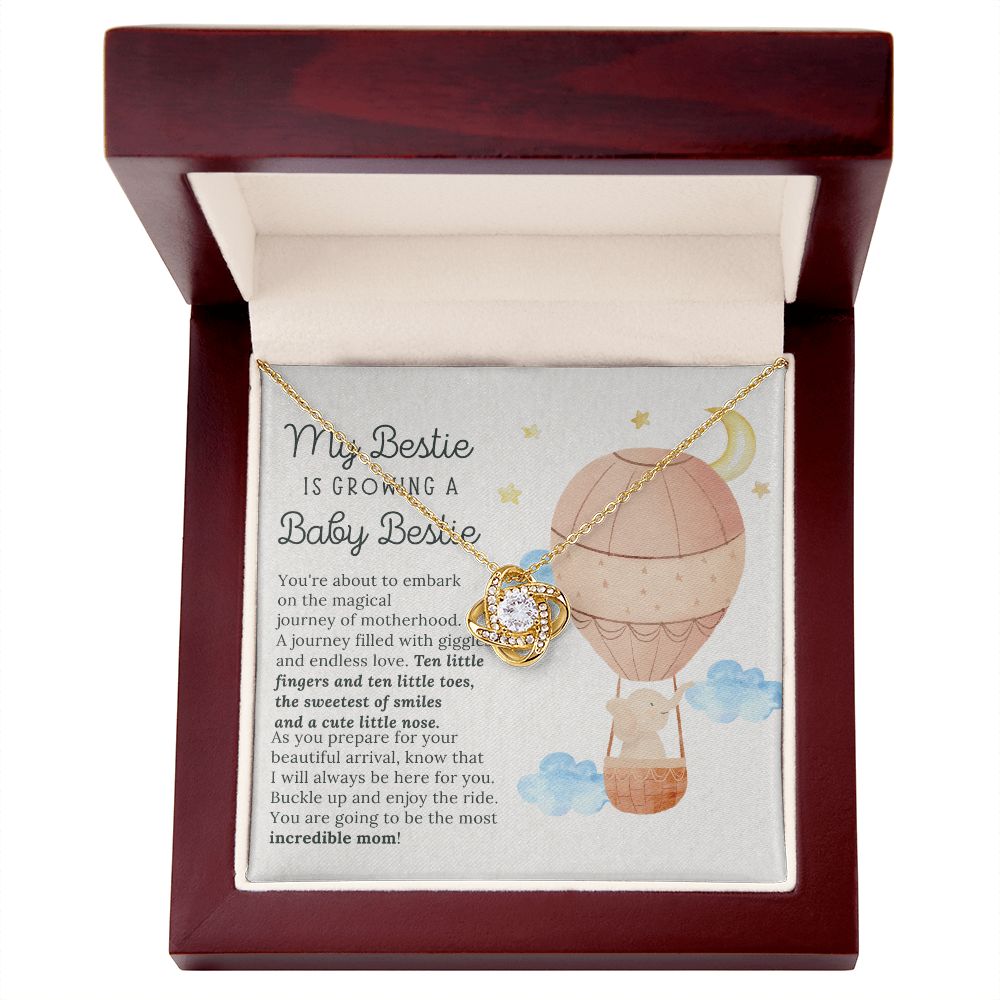 Baby Bestie Elephant Love Knot Necklace