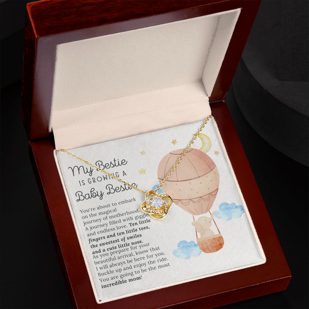 Baby Bestie Elephant Love Knot Necklace