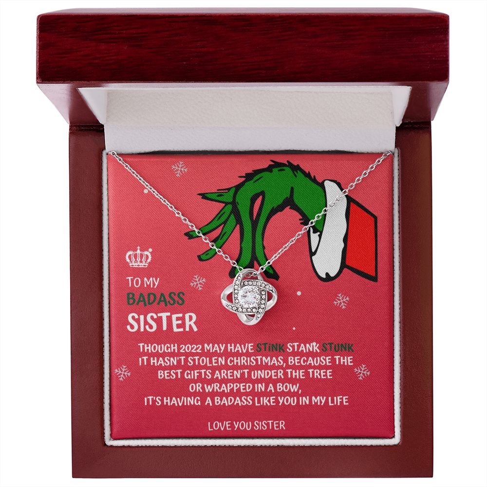 CUSTOM - Badass Sister Grinch Necklace Love Sonia Eddards