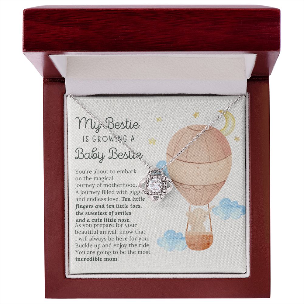 Baby Bestie Elephant Love Knot Necklace