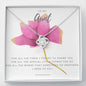 To My Aunt Necklace - Pink Rose