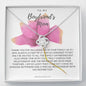 To My Boyfriend's Mom - Pink Rose Necklace *bf27