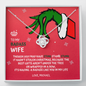 To My Badass Wife Grinch Necklace