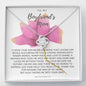 To My Boyfriend's Mom - Pink Rose Necklace *bf26