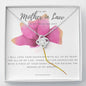 To My Mother in Law Necklace - Pink Rose