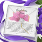 To My Boyfriend's Mom - Pink Rose Necklace *bf26