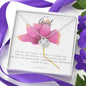 To My Aunt Necklace - Pink Rose