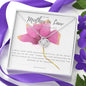 To My Mother in Law Necklace - Pink Rose