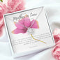 To My Mother in Law Necklace - Pink Rose