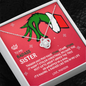 To My Badass Sister Grinch Necklace