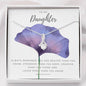 To My Daughter Necklace - Purple Flower