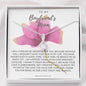 To My Boyfriend's Mom - Pink Rose Necklace *bf22