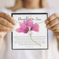 To My Daughter In Law On Your Wedding Day Necklace - Pink Rose