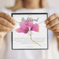To My Girlfriend Necklace - Pink Rose