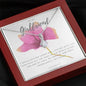 To My Girlfriend Necklace - Pink Rose