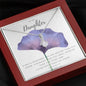 To My Daughter Necklace - Purple Flower