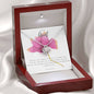 To My Aunt Necklace - Pink Rose