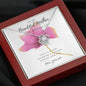 To My Beautiful Mother On My Wedding Day From Groom Necklace - Pink Rose