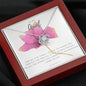 To My Aunt Necklace - Pink Rose