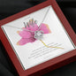 To My Wife Necklace - Pink Rose