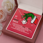 To My Badass Niece Loveknot Grinch Necklace