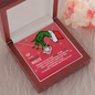 To My Badass Niece Loveknot Grinch Necklace