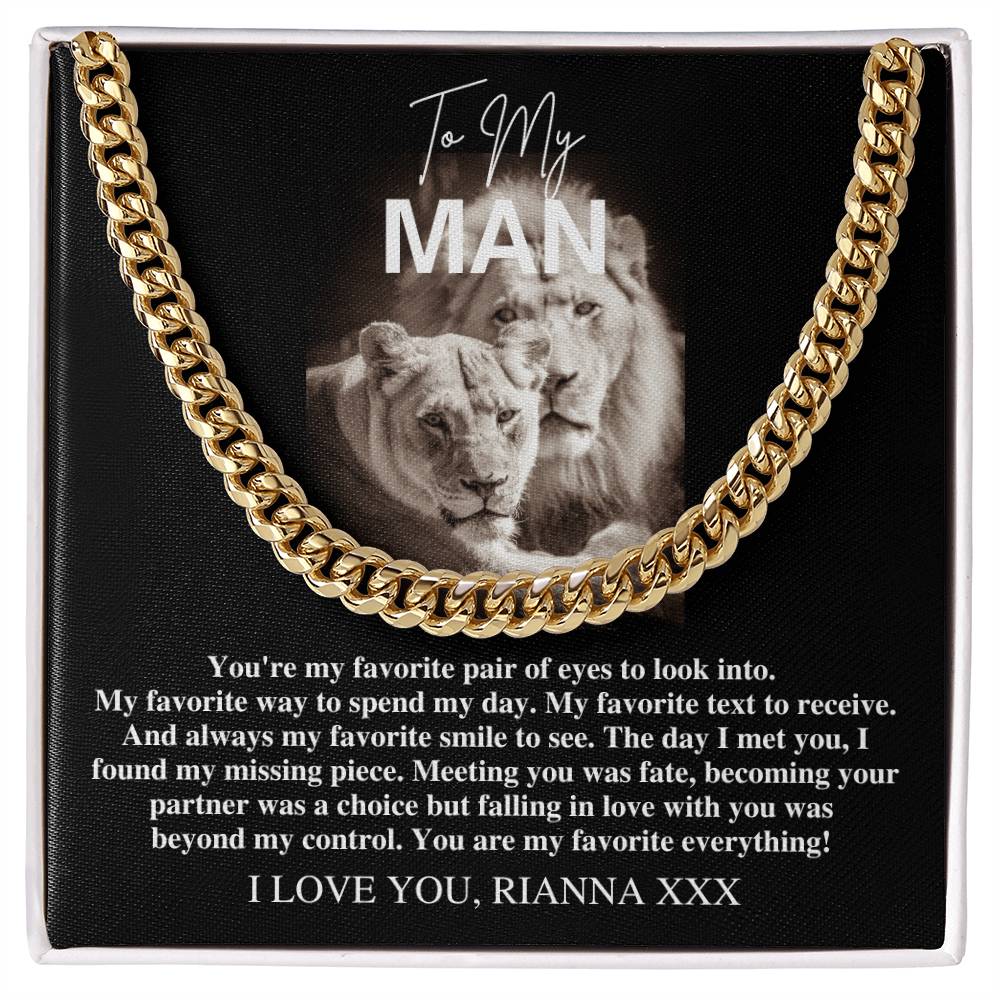 To My Man Necklace Lion *lb15