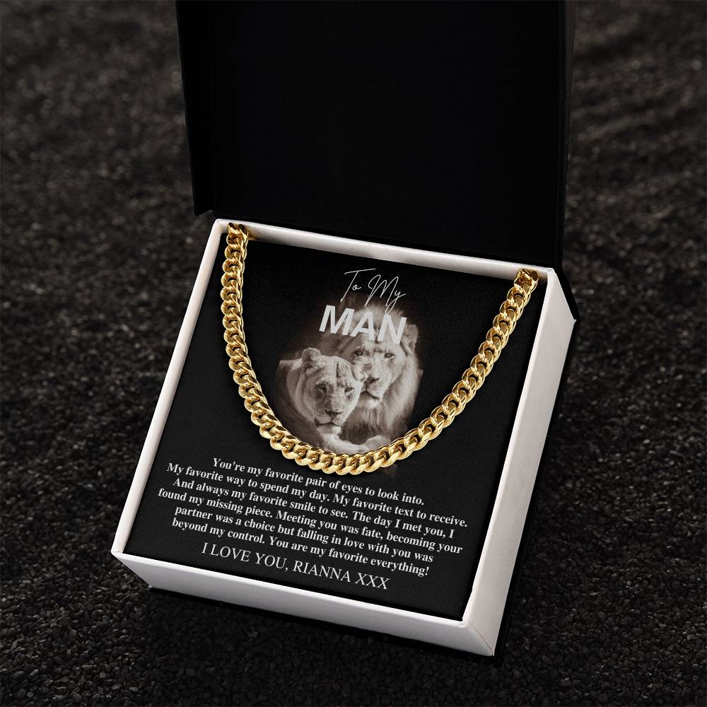 To My Man Necklace Lion *lb15