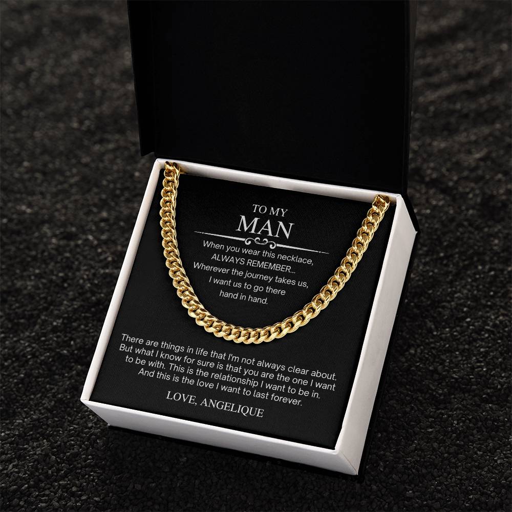 To My Man Boyfriend Necklace *bfc12