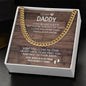 To My Daddy Cuban Chain Necklace *cd2