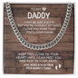 To My Daddy Cuban Chain Necklace *cd2
