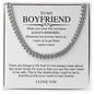 To My Boyfriend Cuban Chain Necklace *bfc3