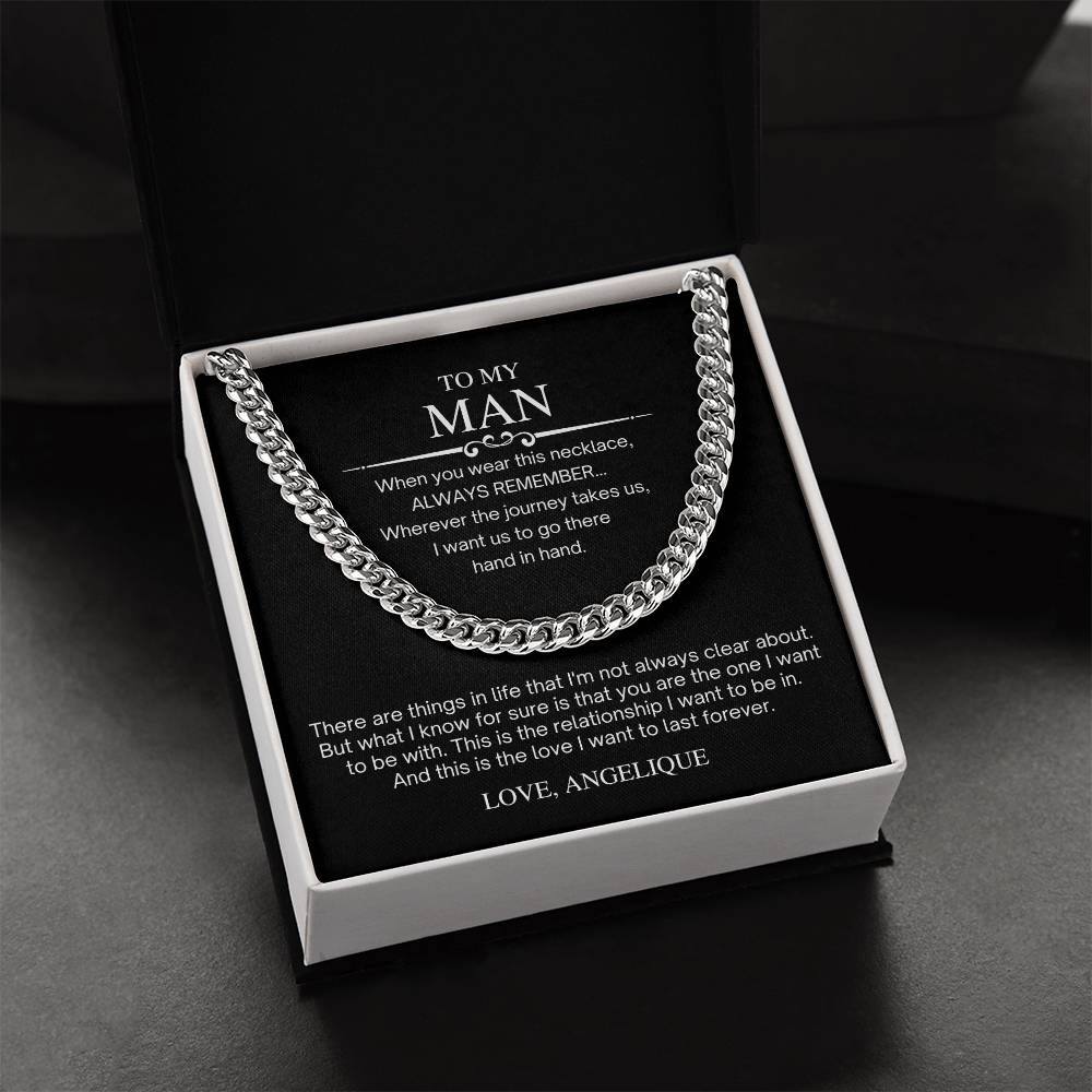 To My Man Boyfriend Necklace *bfc12