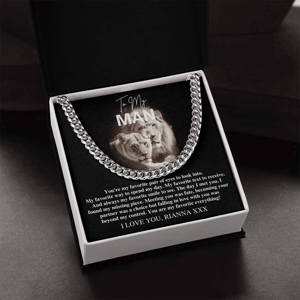 To My Man Necklace Lion *lb15