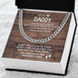 To My Daddy Cuban Chain Necklace *cd2