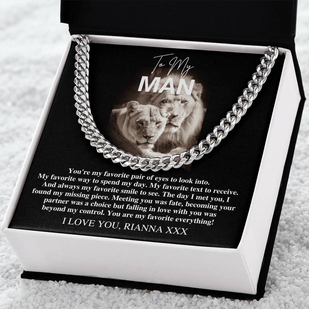 To My Man Necklace Lion *lb15